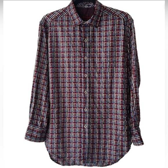 Robert Graham Men’s Small Shirt Button Down Geometric Paisley Print - Picture 1 of 7